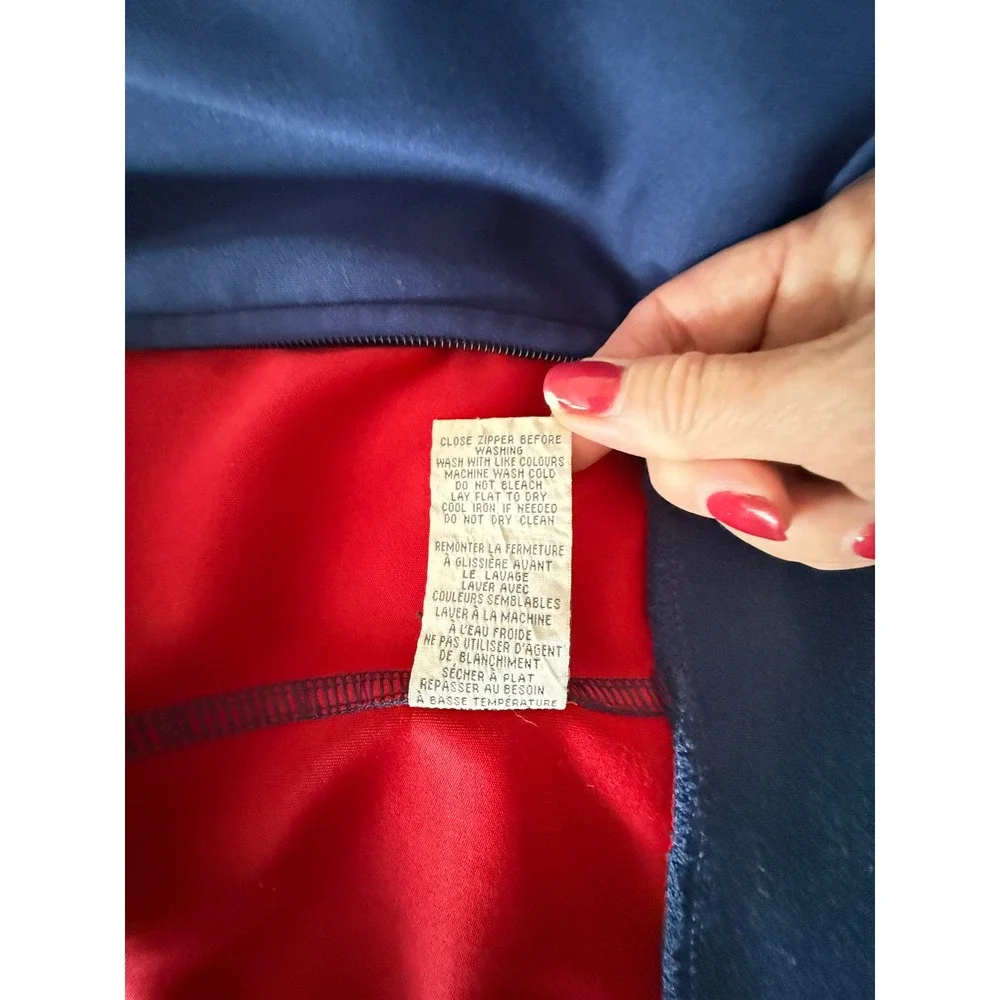 Vintage Mondetta USA United‎ States Track Jacket Navy Blue Zip Up Mens Size S